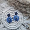 Modern Blue Floral Dangles