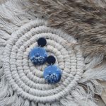 Modern Blue Floral Dangles