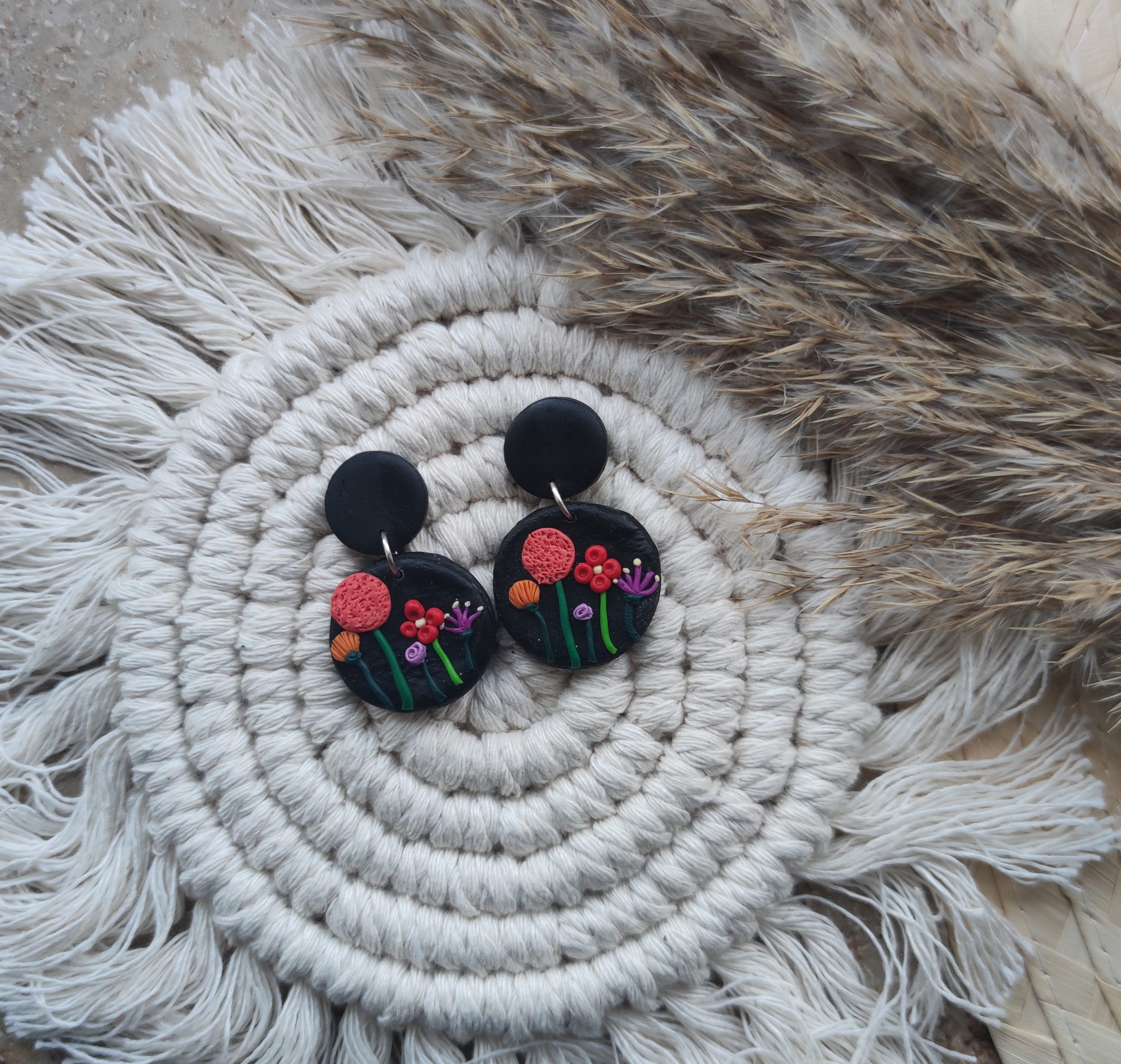 Modern Floral Dangles