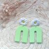 Daisy Green U shape dangle