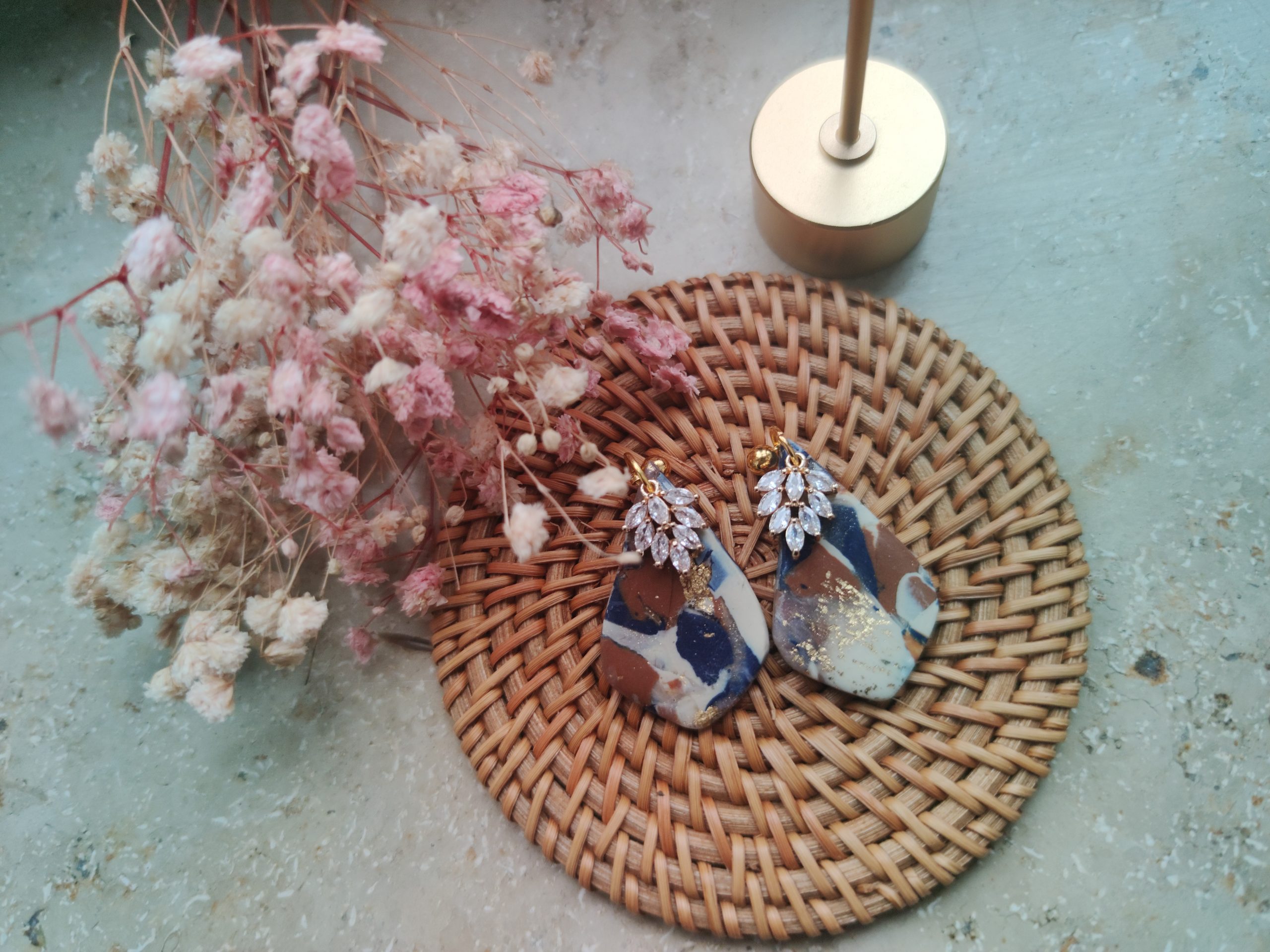 Faux Elegant Stone Dangles